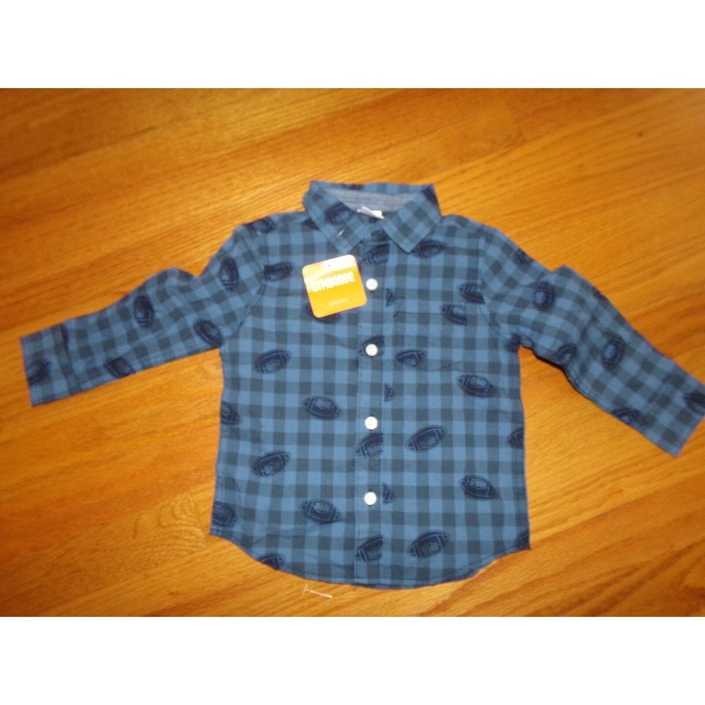 Gymboree all over football print 100% cotton shirt 18-24 months NWT $29.95
